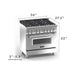 ZLINE 36 in. Professional Dual Fuel Range with Gas Burner and Electric Oven