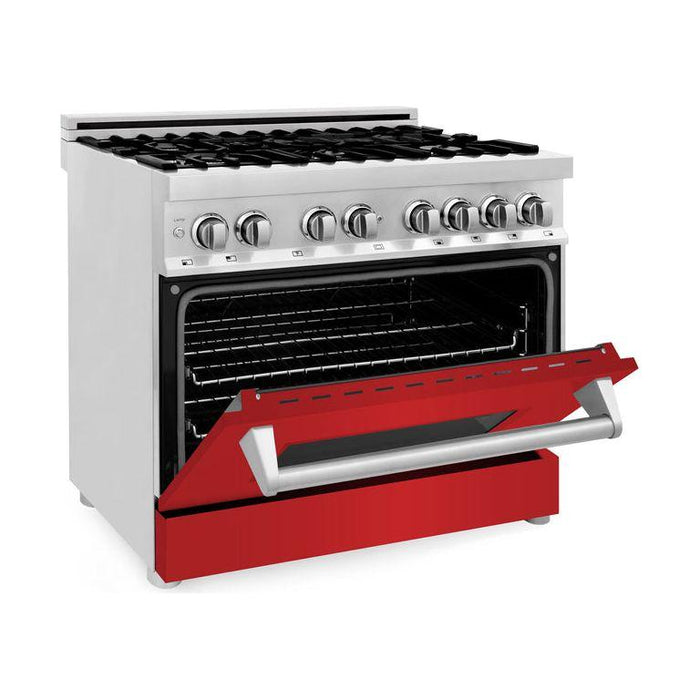 ZLINE 36 in. Professional Dual Fuel Range with Gas Burner and Electric Oven