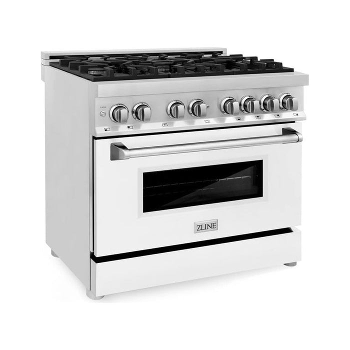 ZLINE 36 in. Professional Dual Fuel Range with Gas Burner and Electric Oven