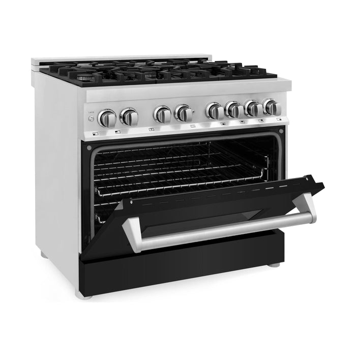 ZLINE 36 in. Professional Dual Fuel Range with Gas Burner and Electric Oven In Stainless Steel RA-BLM-36