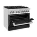 ZLINE 36 in. Professional Dual Fuel Range with Gas Burner and Electric Oven In Stainless Steel RA-BLM-36