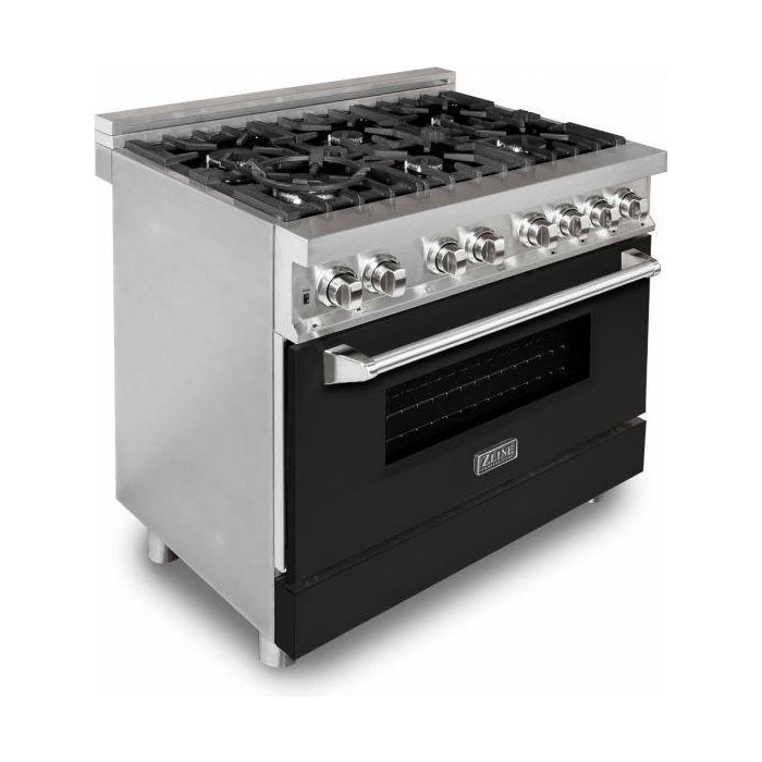 ZLINE Ranges ZLINE 36 in. Professional Dual Fuel Range with Gas Burner and Electric Oven In Stainless Steel RA-BLM-36