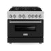 ZLINE Ranges ZLINE 36 in. Professional Dual Fuel Range with Gas Burner and Electric Oven In Stainless Steel RA-BLM-36