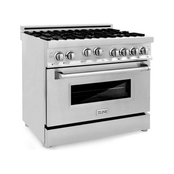 ZLINE 36 in. Professional Dual Fuel Range with Gas Burner and Gas Oven