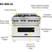 ZLINE 36 in. Professional Dual Fuel Range with Gas Burner and Gas Oven