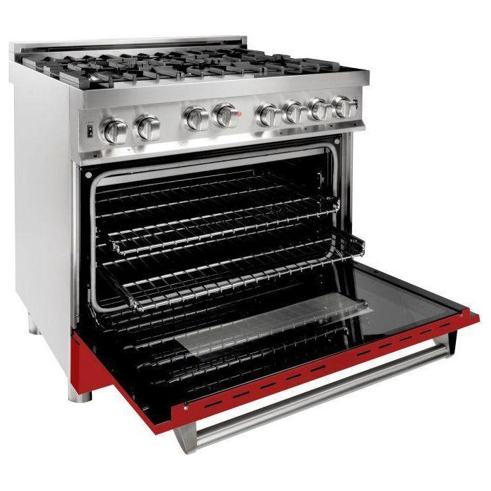 ZLINE 36 in. Professional Dual Fuel Range with Gas Burner and Gas Oven