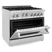 ZLINE 36 in. Professional Dual Fuel Range with Gas Burner and Gas Oven