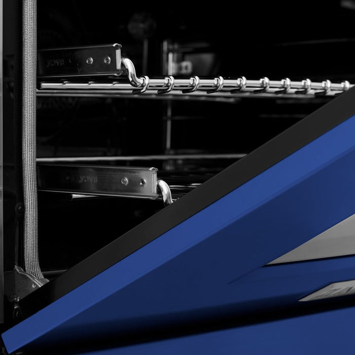 ZLINE Ranges ZLINE 36 in. Professional Gas Range In DuraSnow Stainless Steel with Blue Matte Door RGS-BM-36