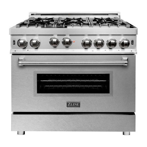 ZLINE 36 in. Professional Gas Range In Stainless Steel with DuraSnow Finish Door RG-SN-36