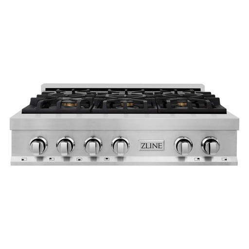 ZLINE 36 in. Rangetop with 6 Gas Brass Burners RT-BR-36