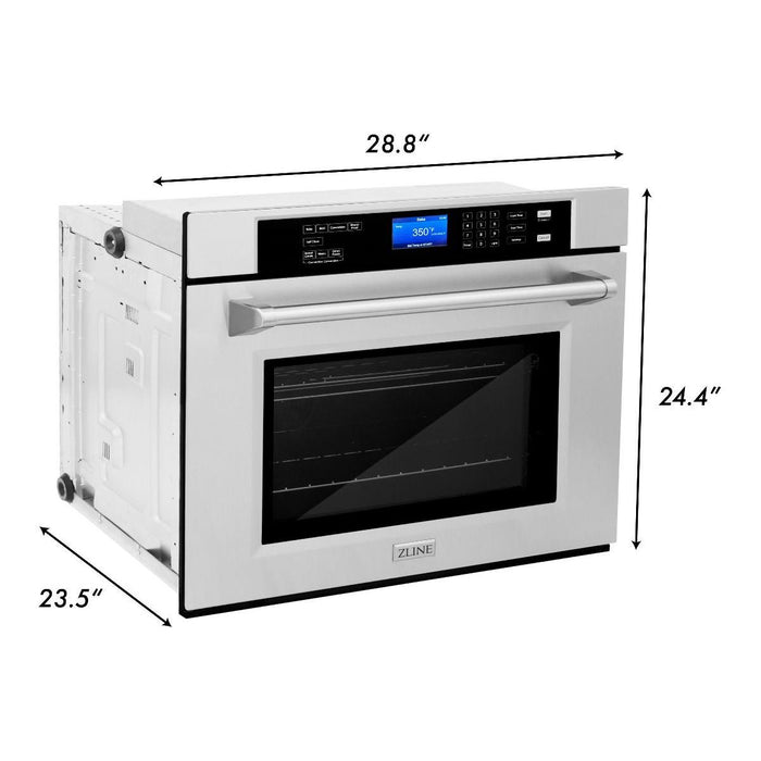 ZLINE Kitchen Appliance Packages ZLINE 36 in. Stainless Steel Rangetop and 30 in. Single Wall Oven Kitchen Appliance Package 2KP-RTAWS36