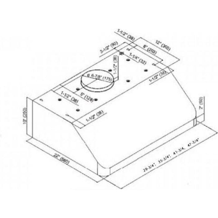 ZLINE 36 in. Under Cabinet Stainless Steel Range Hood 619-36