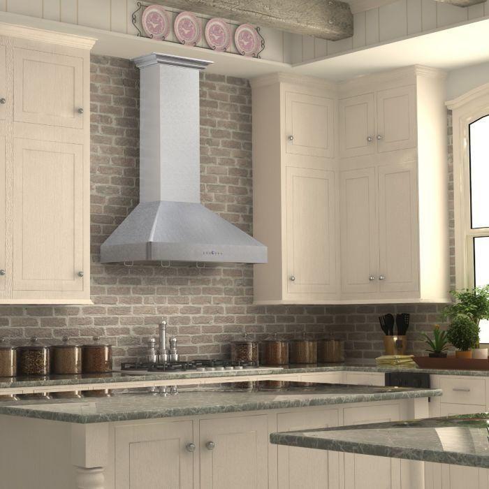 ZLINE 36 in. Wall Range Hood, DuraSnow® Finished, Stainless Steel, 8KF2S-36