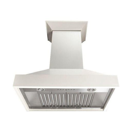 ZLINE 36 in. Wooden Wall Mount Range Hood in White, KBTT-36