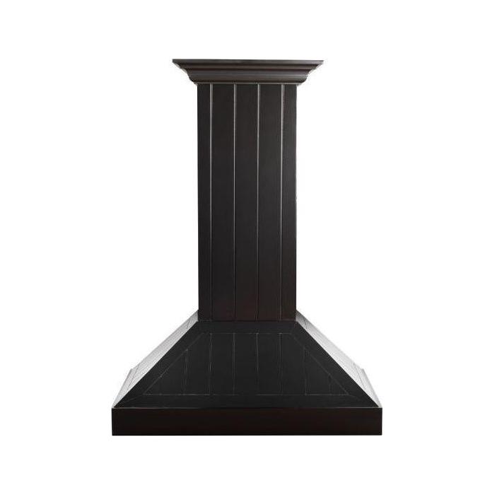 ZLINE 36 in. Wooden Wall Range Hood In Black KPCC-36