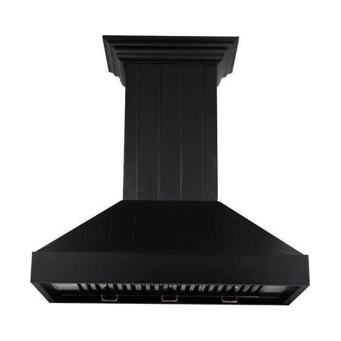 ZLINE 36 in. Wooden Wall Range Hood In Black KPCC-36