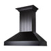 ZLINE 36 in. Wooden Wall Range Hood In Black KPCC-36