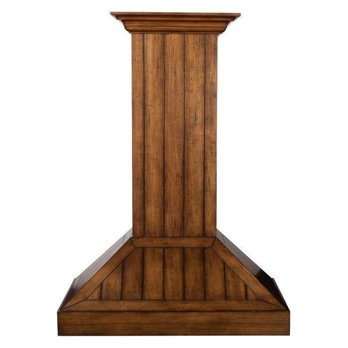 ZLINE 36 in. Wooden Wall Range Hood with Rustic Light KPLL-36