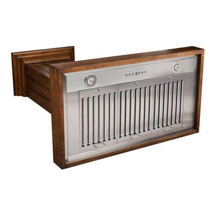 ZLINE 36 in. Wooden Wall Range Hood with Rustic Light KPLL-36