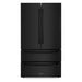 ZLINE 36 inch 22.5 cu. ft. French Door Refrigerator with Ice Maker In Black Stainless Steel RFM-36-BS