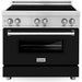 ZLINE 36 Inch 4.6 cu. ft. Induction Range with a 4 Element Stove and Electric Oven in Black Matte, RAIND-BLM-36