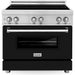 ZLINE Ranges ZLINE 36 Inch 4.6 cu. ft. Induction Range with a 4 Element Stove and Electric Oven in Black Matte, RAIND-BLM-36