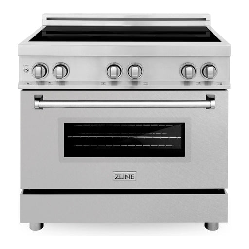 ZLINE Ranges ZLINE 36 Inch 4.6 cu. ft. Induction Range with a 4 Element Stove and Electric Oven in DuraSnow® Stainless Steel, RAIND-SN-36