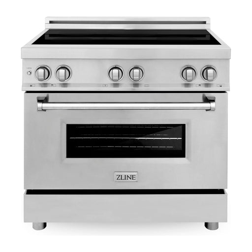 ZLINE Ranges ZLINE 36 Inch 4.6 cu. ft. Induction Range with a 4 Element Stove and Electric Oven in Stainless Steel, RAIND-36