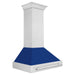 ZLINE Range Hoods ZLINE 36 Inch DuraSnow® Stainless Steel Range Hood with Blue Gloss Shell, 8654SNX-BG-36