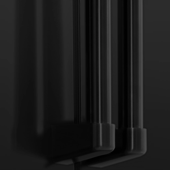 ZLINE Refrigerators ZLINE 36 inch French Door Refrigerator with Water Dispenser, Ice Maker in Fingerprint Resistant Black Stainless Steel, RFM-W-36-BS