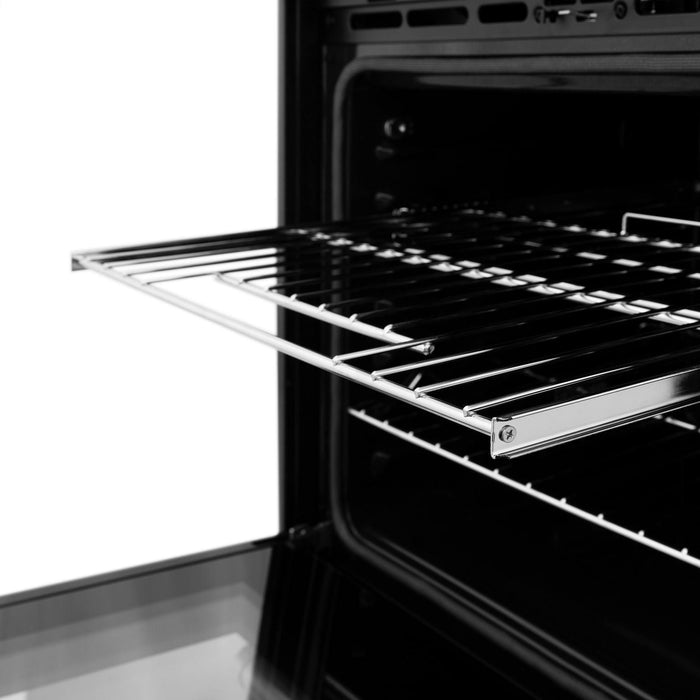 ZLINE Kitchen Appliance Packages ZLINE 4-Piece Appliance Package - 48 In. Rangetop, Range Hood, Refrigerator, and Wall Oven in Black Stainless Steel, 4KPR-RTBRH48-AWS