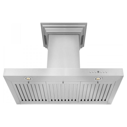 ZLINE 42 in. Stainless Steel Wall Range Hood with Built-in CrownSound Bluetooth Speakers KECRN-BT-42