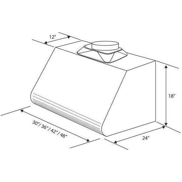 ZLINE 42 in. Under Cabinet Stainless Steel Range Hood 527-42