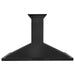 ZLINE 42-Inch Convertible Vent Wall Mount Range Hood in Black Stainless Steel with Crown Molding (BSKBNCRN-42)