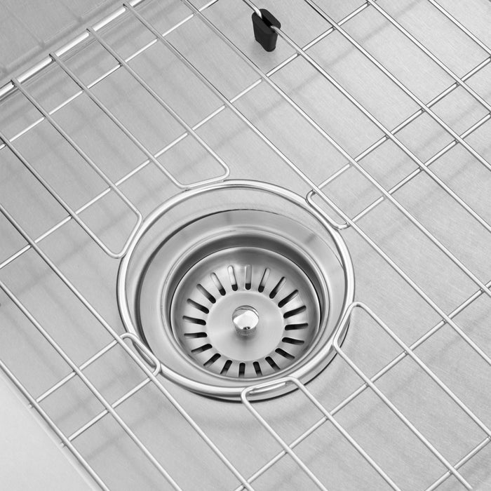 ZLINE Kitchen Sinks ZLINE 43 in. Garmisch Undermount Single Bowl DuraSnow Stainless Steel Kitchen Sink with Bottom Grid and Accessories SLS-43S