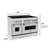 ZLINE 48 In. 6.0 cu. ft. Gas Burner, Electric Oven with Griddle and Brass Burners in Stainless Steel, RA-BR-GR-48