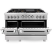 ZLINE 48 In. 6.0 cu. ft. Range with Gas Stove and Gas Oven in DuraSnow® Stainless Steel with Brass Burners, RGS-SN-BR-48