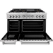 ZLINE Ranges ZLINE 48 In. 6.0 cu. ft. Range with Gas Stove and Gas Oven in DuraSnow® Stainless Steel with Brass Burners, RGS-SN-BR-48