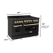 ZLINE 48 in. Autograph Edition Gas Range in Black Stainless Steel with Gold Accents, RGBZ-48-G