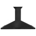 ZLINE 48 in. Convertible Vent Wall Mount Range Hood In Black Stainless Steel with Crown Molding BSKBNCRN-48