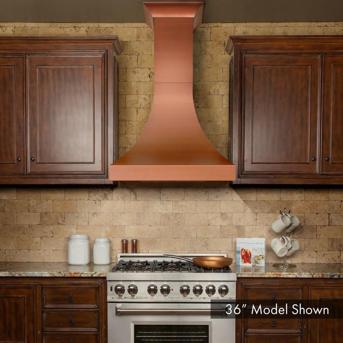 ZLINE 48 in. Designer Series Copper Finish Wall Range Hood 8632C-48