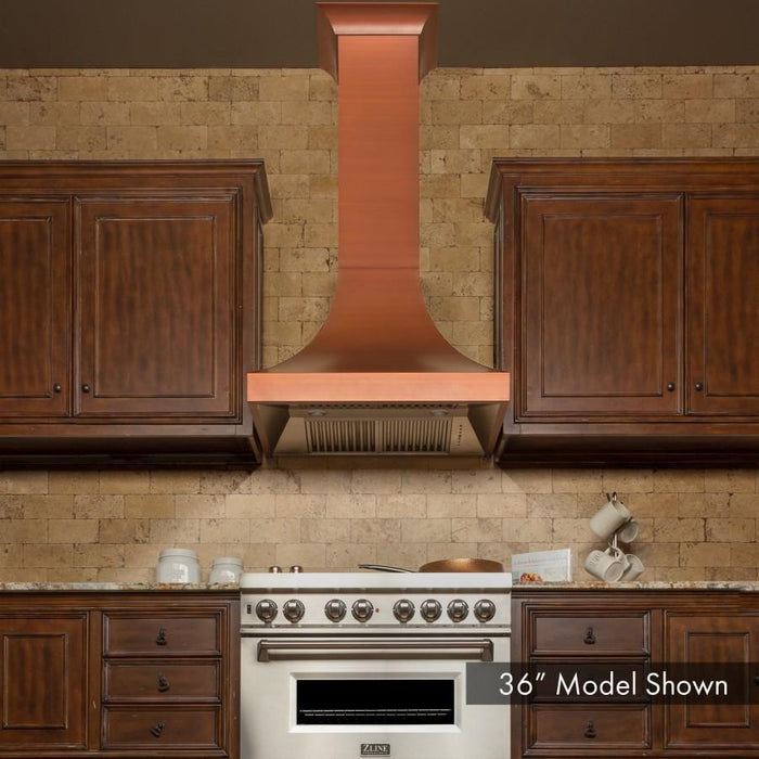 ZLINE 48 in. Designer Series Copper Finish Wall Range Hood 8632C-48