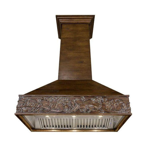 ZLINE 48 in. Designer Wooden Wall Mount Range Hood In Walnut 373RR-48