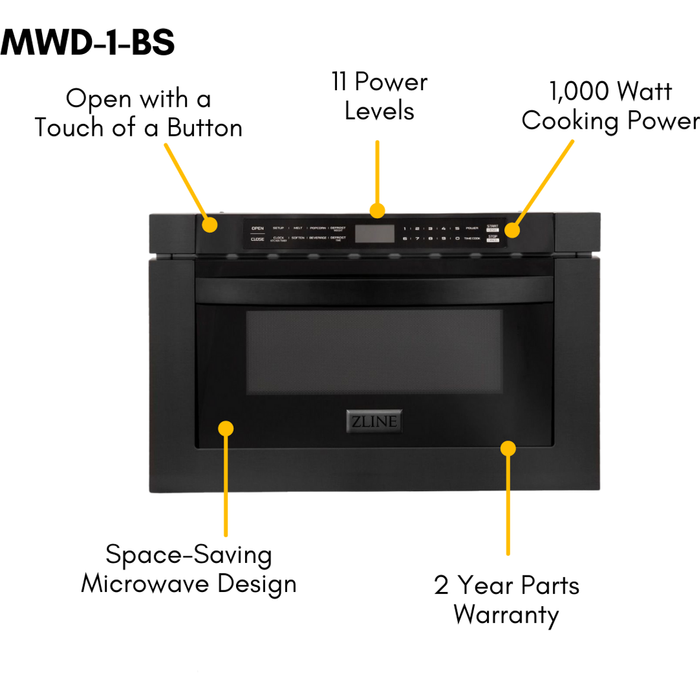 ZLINE Kitchen Appliance Packages ZLINE 48 in. Dual Fuel Range, Range Hood, Microwave and Dishwasher Appliance Package 4KP-RABRH48-MWDW