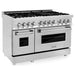 ZLINE Kitchen Appliance Packages ZLINE 48 In. Dual Fuel Range, Range Hood, Microwave Drawer and 3 Rack Dishwasher Package AB-RA48-5