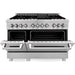 ZLINE 48 in. DuraSnow Stainless Dual Fuel Range, Ducted Vent Range Hood and Dishwasher Kitchen Appliance Package 3KP-RASRH48-DW