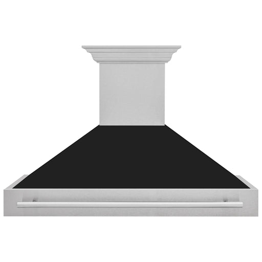 ZLINE 48 In. DuraSnow® Stainless Steel Range Hood with Black Matte Shell, 8654SNX-BLM-48