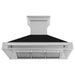 ZLINE 48 In. DuraSnow® Stainless Steel Range Hood with Black Matte Shell, 8654SNX-BLM-48