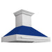 ZLINE Range Hoods ZLINE 48 In. DuraSnow® Stainless Steel Range Hood with Blue Gloss Shell, 8654SNX-BG-48