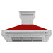 ZLINE Range Hoods ZLINE 48 In. DuraSnow® Stainless Steel Range Hood with Red Gloss Shell, 8654SNX-RG-48